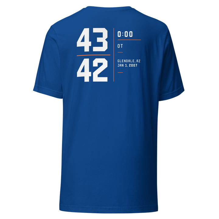 Boise State 43–42 Classic Tee, back design preview.