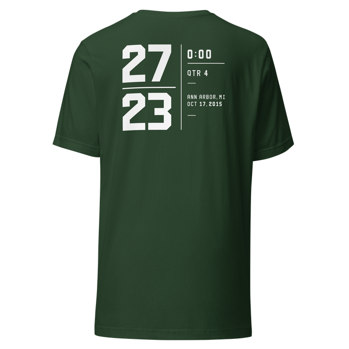 Michigan State 27–23 Classic Tee, back design preview.